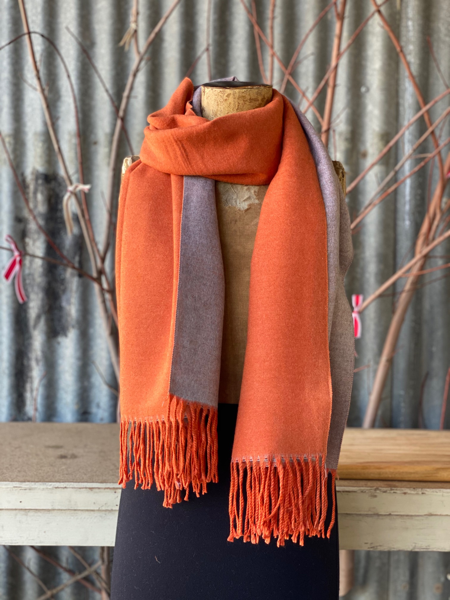 cashmere orange scarf